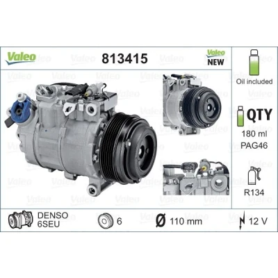 Imagen de VALEO 813415 compresor de Aire Acondicionado 6SEU14 12 PAG 46 R 134 a con aceite NEW ORIGINAL PART BMW: 1 Hatchback, 3 Berlina
