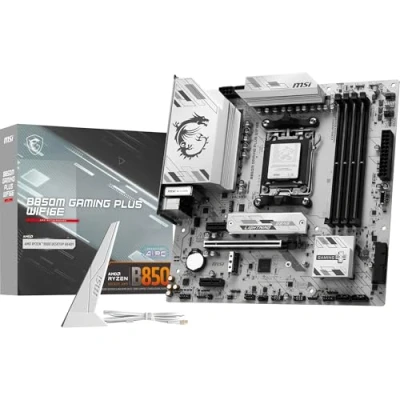 Imagen de MSI Placa Base B850M Gaming Plus WIFI6E, mATX. Soporta procesadores AMD Ryzen 9000/8000/7000, AM5 DDR5 Memory Boost 8200+ MT/s (OC), PCIe 4.0 x16, M.2 Gen5, Wi Fi 6E, 2.5G LAN