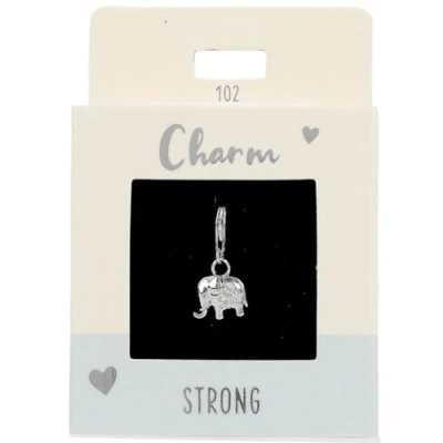 Imagen de Depesche 11785 102 Charms Exprésate Colgante para Collares y Pulseras, Elefante Plateado, como pequeño Regalo, Multicolor, Normal
