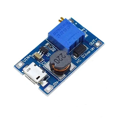 Imagen de Convertidor DC Boost Converter 2V 24V a 5V 28V 2A Regulador de voltaje Micro USB 9V 12V Módulo fuente alimentación