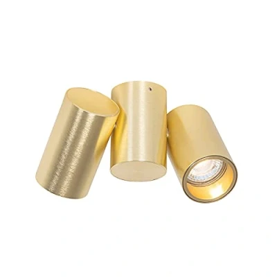 Imagen de Qazqa diseño Foco dorado 2 luces orientable MICHAEL Acero Alargada Adecuado para LED Max. x 50 Watt