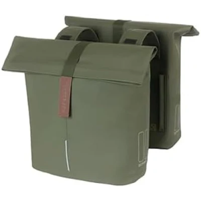 Imagen de Basil City Bolsa Doble para Bicicleta (28 32 L), Color Verde, 28 32L, Casual