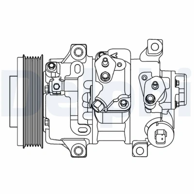 Imagen de DELPHI CS20478 compresor de Aire Acondicionado 6ZSE14 PAG 46 con aceite TOYOTA: Auris Hatchback, Avensis III Berlina, Verso