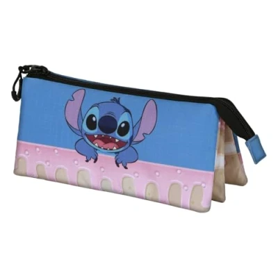Imagen de Karactermania Disney Lilo and stitch CAKE Triple Estuche escolar para niños, Talla: One Size, blue