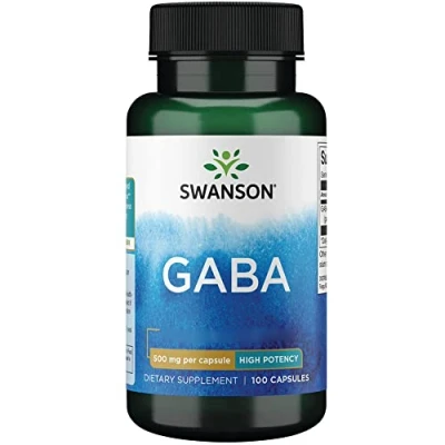 Imagen de Swanson, GABA (Ácido Gamma Aminobutírico), 500mg, Alta Dosis, 100 Cápsulas, Probado en Laboratorio, Sin Soja, Gluten, No GMO