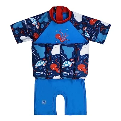 Imagen de Splash About Traje de flotación con Mangas y flotabilidad Ajustable, Sea Life, 4 6 años