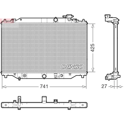Imagen de Radiador, refrigeración del motor DENSO DRM44051
