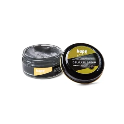 Imagen de Kaps Crema para El Cuidado del Calzado, Intensivo Y Nutritivo Cuero, Delicate, 70 Colores (114 gris claro)
