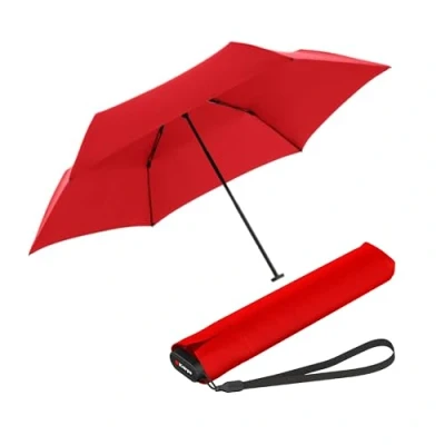 Imagen de Knirps Paraguas de bolsillo Ultra US.050 Slim Manual ligero y plano Resistente a las tormentas al viento 21 cm, rojo, small, Compacto