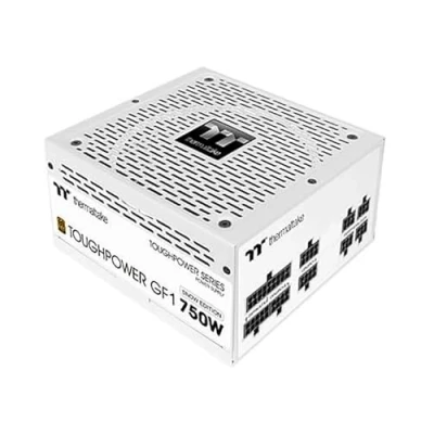 Imagen de Thermaltake Toughpower GF1 750W Gold Snow Edition PC ATX Power Supply Fully Modular 80 Plus Quiet 140 Fan White