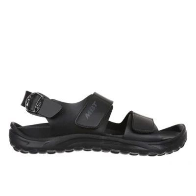 Imagen de MBT NAGANO Sandalias para Hombre en Piel con Cierre Hebilla. Calzado Ligero y Cómodo de Primavera Verano. Fisiológico Confort Estabilidad. Recuperación Vestir. Color Negro