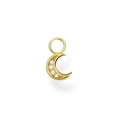 Imagen de THOMAS SABO Pendientes Colgante Luna Plata Chapada en Oro EP003 414 14, Amarillo
