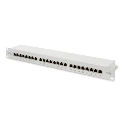 Imagen de DIGITUS Patchpanel Cat 5e, 24 puerto, 19&quot;, 1U, blindado, Gris