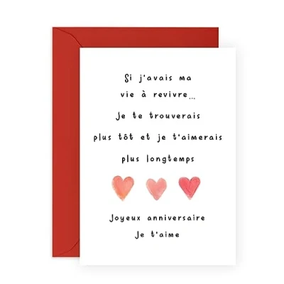 Imagen de Central 23 Carte d&#039;anniversaire douce pour mari femme &#039;JE TE TROUVERAIS PLUS TÔT ET JE T&#039;AIMERAIS LONGTEMPS&#039; Cadeau petit ami petite amie d&#039;amour Par