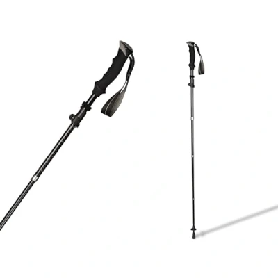 Imagen de Bastón Trekking Aluminio Negro Plegable y Extensible 100 115cm (544F)