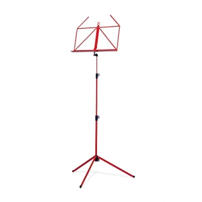 Imagen de K&amp;M 100/1 Atril Rojo extensible 62,5 124 cm base metálica plegable