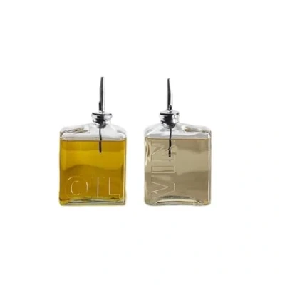 Imagen de DAMDAM GO Juego de Aceitera/vinagrera con tapón dosificador Acero Inoxidable Cristal 450 ml
