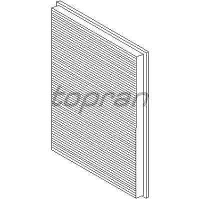 Imagen de TOPRAN 103 588 Filtro de habitáculo antipolen, Cartucho filtrante 262 192 30 rectangular VOLKSWAGEN: Passat B3/B4 Berlina, Variant