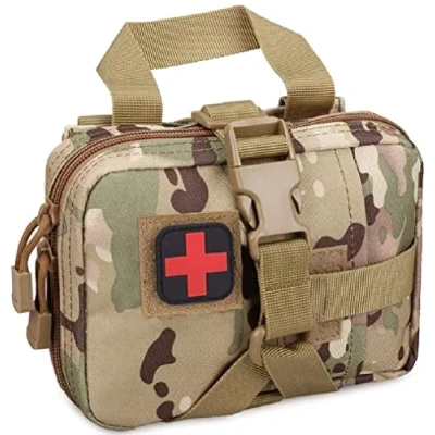 Imagen de Kit de Primeros Auxilios tácticos Emergencia Vacío, Viaje al aire libre Portable Bolsa médica Auxilios(camuflaje)