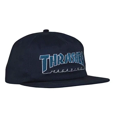 Imagen de THRASHER Gorro Snapback Outlined Azuloscuro Gris (Default, Azuloscuro)