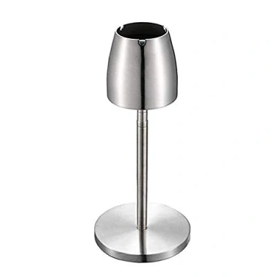 Imagen de cenicero telescópico de acero inoxidable altura ajustable, pie para el hogar, exterior, bar, oficina, resistente al viento, accesorios fumar