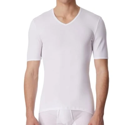 Imagen de Schiesser Camiseta de manga corta para hombre, Blanco, Medium
