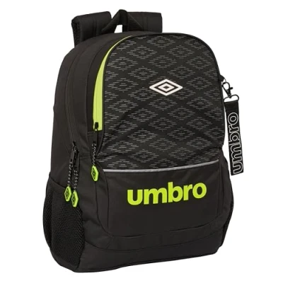 Imagen de Safta UMBRO LIMA Mochila Escolar Infantil, Ideal para Niños de Diferentes Edades, Cómoda y Versátil, Calidad Resistencia, 32x16x44 cm, Color Negro