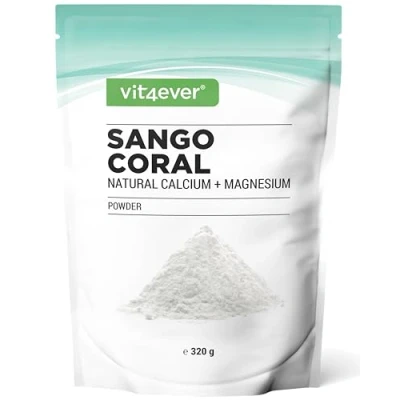 Imagen de Sango Coral Marino 320 g polvo Fuente natural de calcio (20%) y magnesio (10%) en la proporción 2:1 propia del organismo Sin aditivos