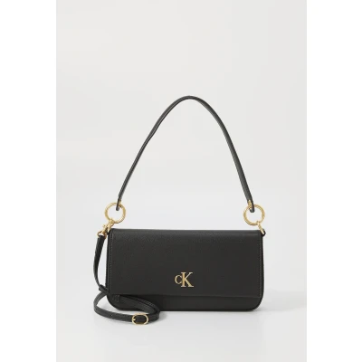 Imagen de Calvin Klein Bolso con correa para hombro Mujer Minimal Monogram Pouch logotipo, Negro (Black), Talla Única