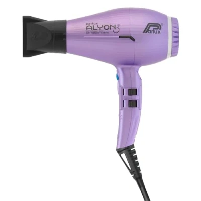 Imagen de Parlux Secador de pelo profesional Alyon Special Edition con iones negativos, potente y ligero. Secado rápido. Fabricado en Italia. Color lila mate.