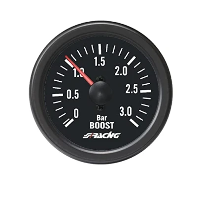Imagen de Simoni Racing BV/B2 Indicador Mecánico de Presión Turbo+VAC específico para motores Turbo Diesel, Negro
