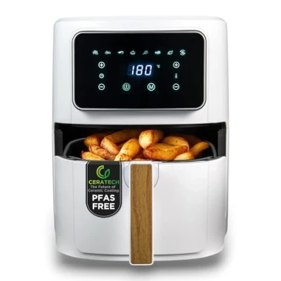 Imagen de BERGNER NATURALLY Freidora de aire caliente SIN PFAS 1800W 6.9L 8 programas cocción con Revestimiento Cerámico Ajuste temperatura 80 200C Temporizador hasta 30 min