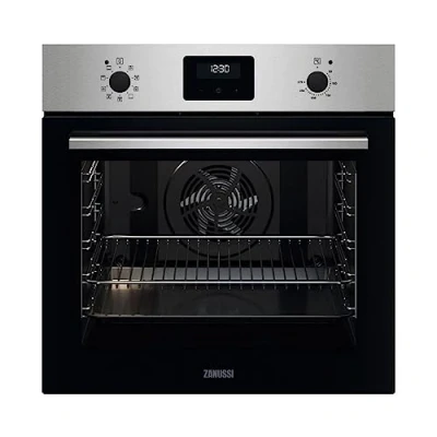 Imagen de Zanussi ZOHEX3X1 Horno Multifunción con Limpieza AquaClean, 8 funciones cavidad XXL, Reloj electrónico + Mandos escamoteables, Antihuellas, Inox, Clase A+, 72 Litros