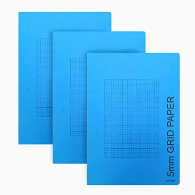 Imagen de Artway Pack de 3 cuadernos tamaño A4 Cuadricula 5 mm