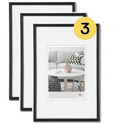 Imagen de marco de fotos walther design negro paquete 3 13 x 18 cm, plástico Galeria KB318H3