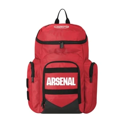 Imagen de FOCO Mochila roja con licencia oficial del Arsenal FC Football Explorer, FC, Talla única