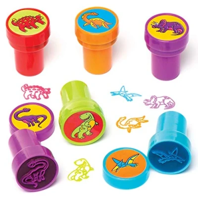 Imagen de Baker Ross Estampadores Autoadhesivos de Dinosaurio para Manualidades Juguetes Novedosos Niños, Fiesta Perfecta, Botín o Bolsa Premios (Paquete 10), 20 mm