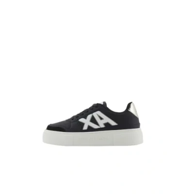 Imagen de Armani Exchange Kurt, Low Cut, Platform Sole, Colour Contrasts, Zapatillas Mujer, Black Pale, 40.5 EU