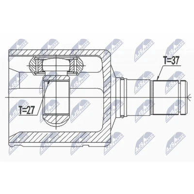 Imagen de NTY NPW VW 128 Junta Homocinética Transmisión automática Eje delantero, izquierda VOLKSWAGEN: Transporter 5 Bus, 5, Multivan (7HM