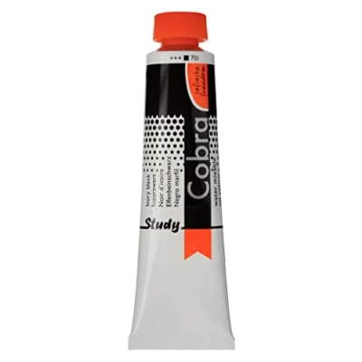 Imagen de Cobra Royal Talens Artists&#039; Water Mixable Oil Color, 40ml Tube, Ivory Black (25057010)