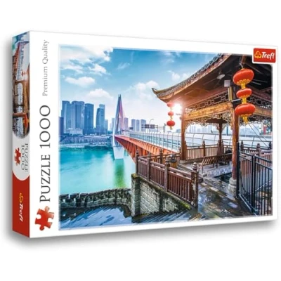 Imagen de Trefl 1000 Elementos Ciudad China, Paisaje Urbano, Entretenimiento Creativo, Diversión, Puzzles Clásicos para Adultos y Niños a Partir de 12 Años Rompecabezas, Color Chongqing, (10721)
