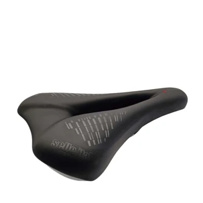 Imagen de Selle Italia Mission Flow Sillín de Bicicleta para Hombre con Revestimiento Duro tek, Súper Resistente y Cuadro Ultraligero Negro