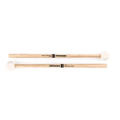 Imagen de ProMark MT3 Drum Soft Felt Mallet for Use with Timpani, Concert Toms and Cymbals Shira Kashi Oak Handle Weight Gradual Taper Quick Motion 1 Pair, 10.0 in*18.0 in*0.25 in