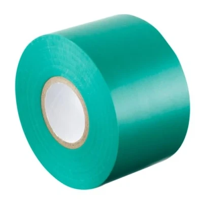 Imagen de Gocableties Cinta aislante verde de 50 mm x 33 m para instalaciones eléctricas Autoadhesiva y resistente, ancha proteger, agrupar reparar cables 1 rollo