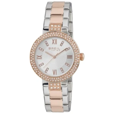 Imagen de BREIL Reloj DE Mujer Piso Baile Plata Solo Time Movement dial 3 Cuarzo LANCHE y Pulsera Acero Color Plata, Rosa EW0420