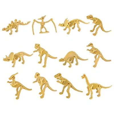 Imagen de SCSpecial 12 Piezas de fósiles Dinosaurio para niños Dino Bones Skeleton Toy Figuras Science Play Rewards Sand Dig Set A