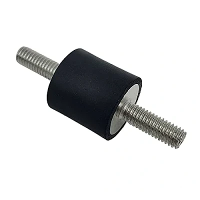Imagen de DOJA INDUSTRIAL SilentBlock Aire Acondicionado M4 15x15 Rosca PACK 4 Patas Goma + Acero cincado Taco Antivibracion Soporte Amortiguador