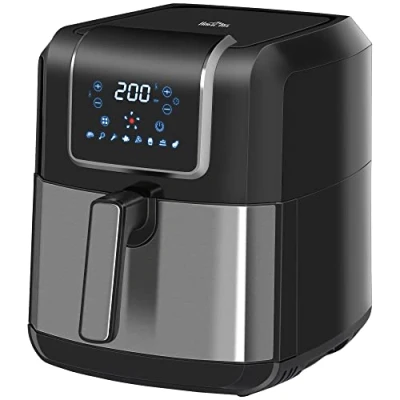 Imagen de HOMCOM Freidora sin Aceite 6,5L 1700W de Aire Caliente con 8 Programas Pantalla LED Táctil Temperatura Ajustable Temporizador y Cesta Antiadherente 36,5x29x33,8 cm Negro