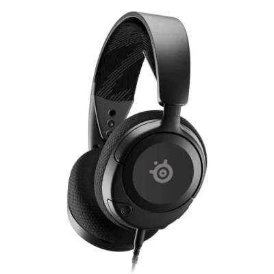 Imagen de SteelSeries Arctis Nova 1 Auriculares multisistema para Videojuegos, Controladores de Alta fidelidad, Audio Espacial 360, diseño cómodo, Duradero, Ultraligero, micrófono con cancelación