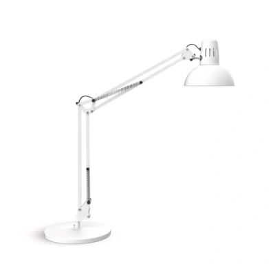 Imagen de MAUL lampara escritorio MAULstudy LED con soporte ajustable brazo articulado para Elegante de mesa metálica Exclusiva fuente luz Blanco